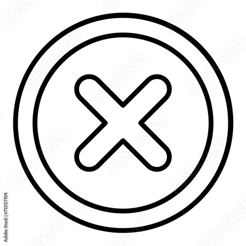 cross line icon