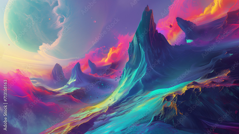 Dreamscapes Unveiled: Crafting Surreal Landscapes with Abstract Colors and Forms