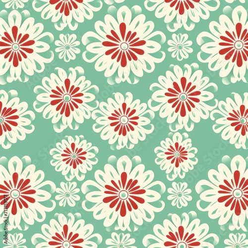 green graphical abstract small flower 2D graphical background © Celina