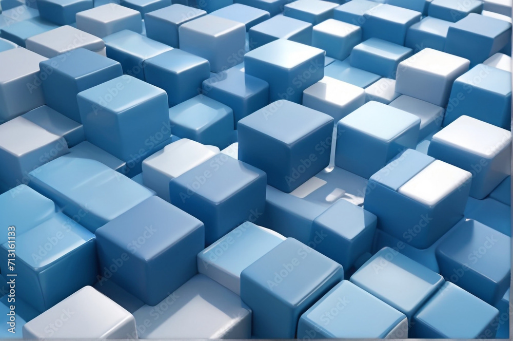 abstract blue cubes abstract blue cubes