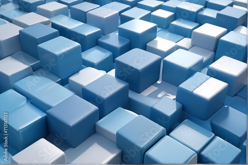 abstract blue cubes © Shavinda