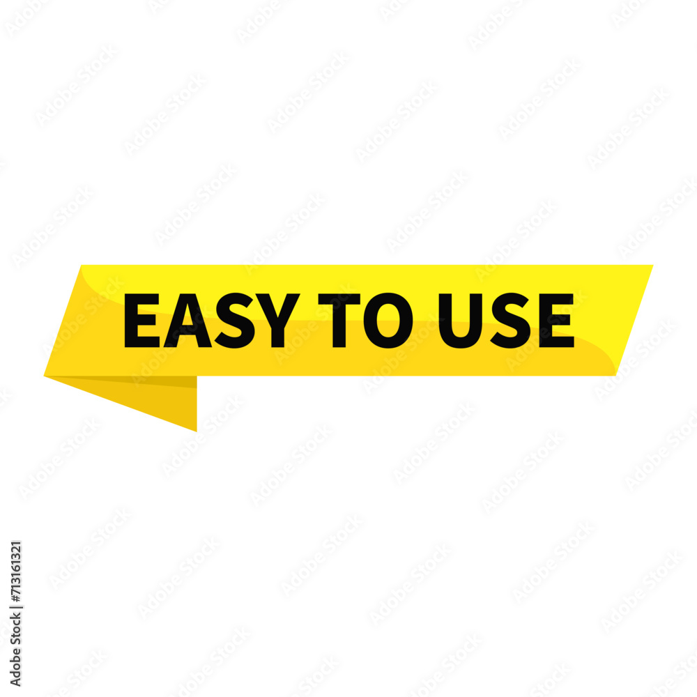 Easy To Use Yellow Ribbon Rectangle Shape For Tutorial Promotion Business Marketing Social Media Information
