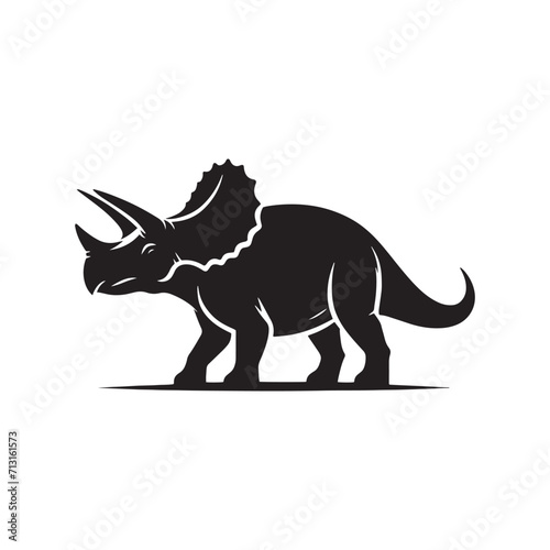 Roar of Ages: Dinosaur Illustration - Wild Animal Vector - Monster Reptile Silhouette Series Capturing the Echoes of Roars from the Ancient Past 