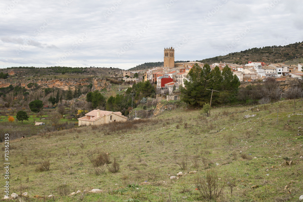 Beautiful views of The historic town of Priego in Cuenca region