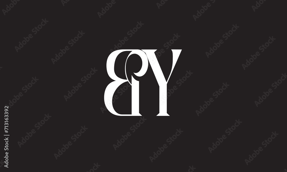 BY, YB, Y , B Abstract Letters Logo Monogram BY, YB, Y , B Abstract Letters Logo Monogram