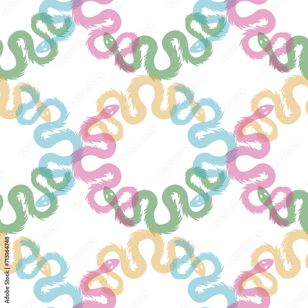 Intertwined snakes seamless background for fabrics, textiles, packaging and wallpaper. If you want to create a hit product, this pattern is a perfect choice. Vector illustration Intertwined snakes seamless background for fabrics, textiles, packaging and wallpaper. If you want to create a hit product, this pattern is a perfect choice. Vector illustration