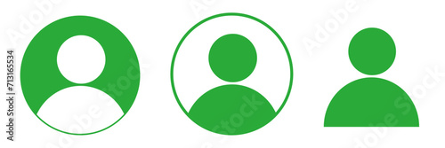 人物ピクトグラム　シルエット　アイコン 上半身アバター　丸囲みセット	