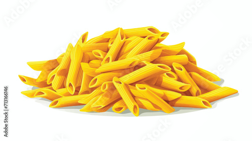 Penne rigate pasta illustration vector photo