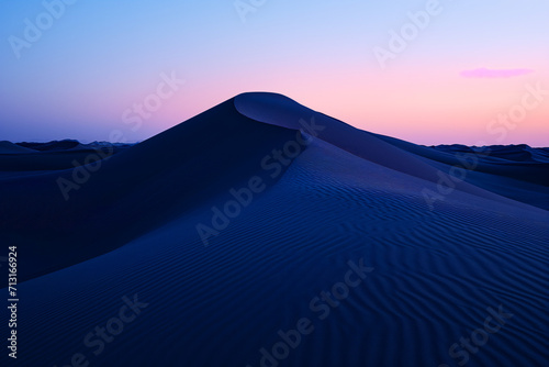 Sunset Glow on Pristine Desert Dunes