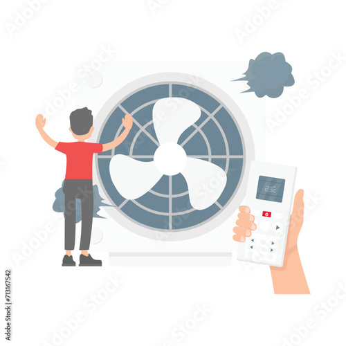 air conditioner installation illustration