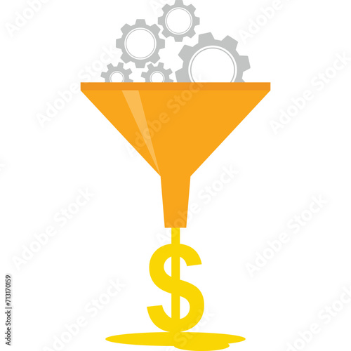 Working exchanging for money, Vector illustration in flat style

