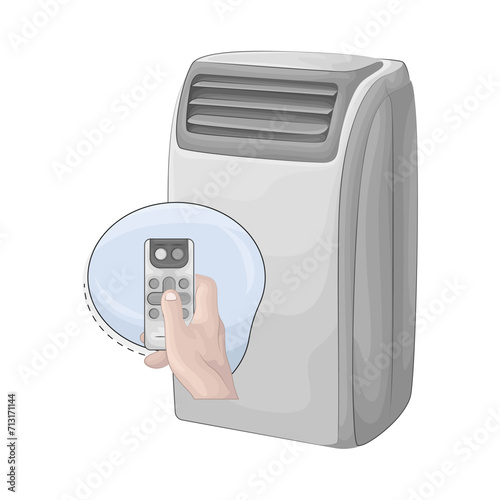 Illustration of portable air conditioner