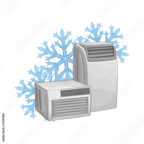 Illustration of portable air conditioner