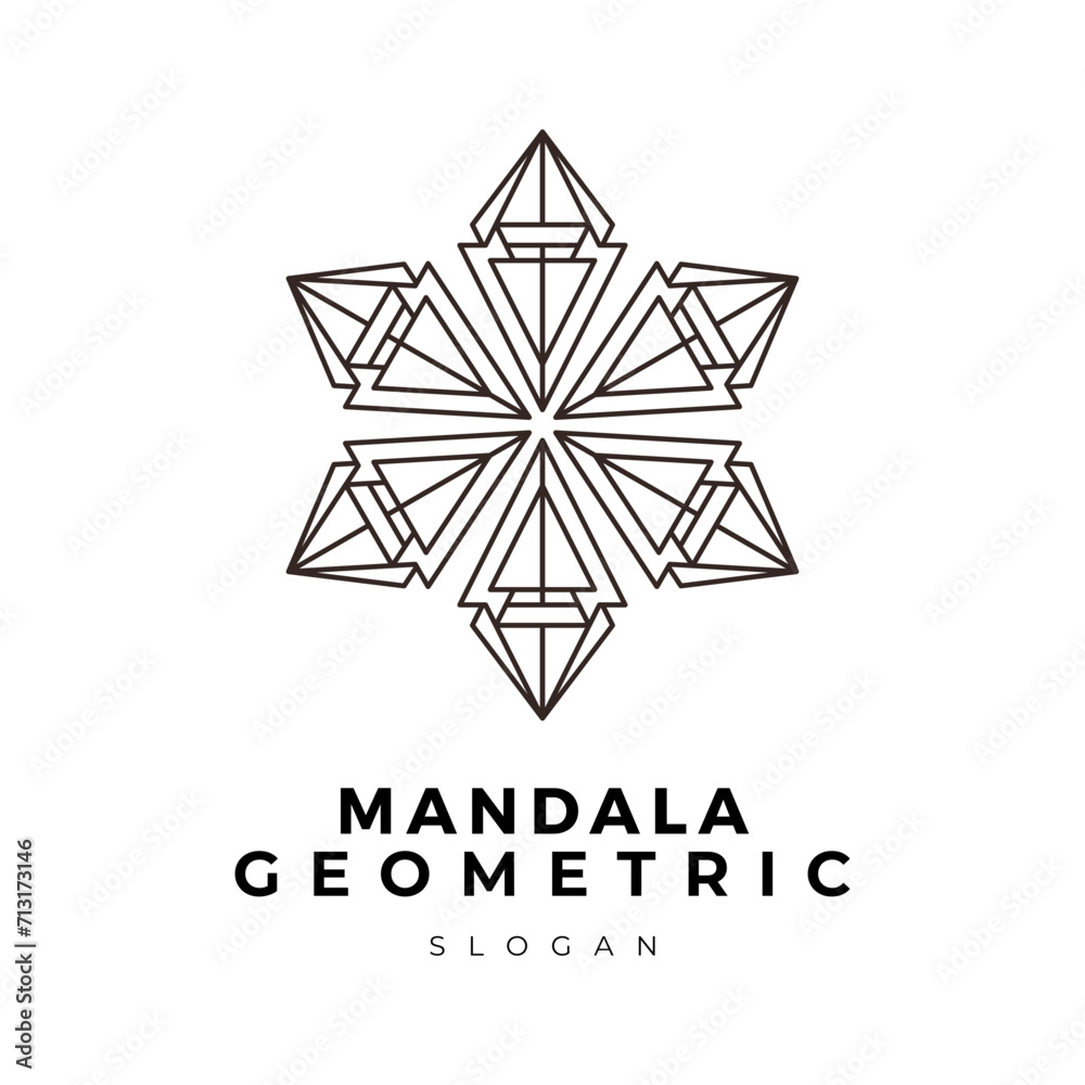 Mandala geometric ornament vector