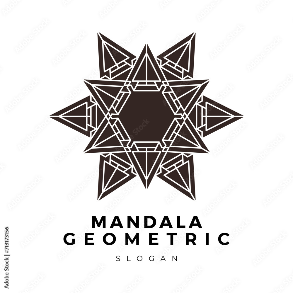 Mandala geometric ornament vector