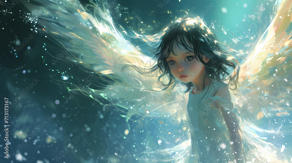 painting of a little angel