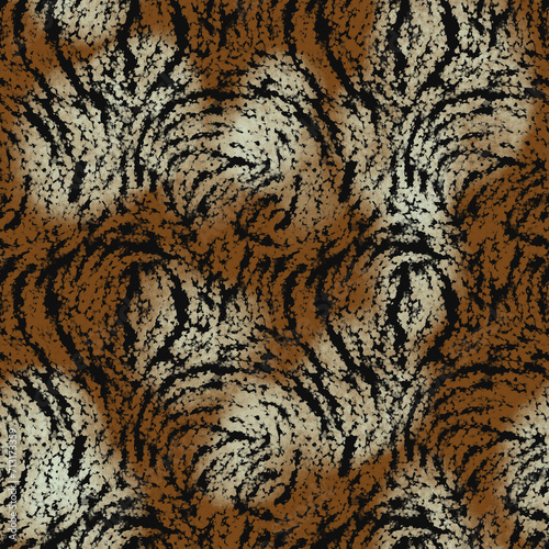 abstract seamless texture pattern of wild cat animal