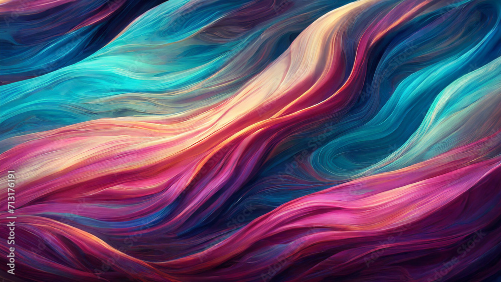 Fundo Abstrato em Gradiente de Roxo, Rosa, Azul-claro, Turquesa e Teal. Cores Belas, Vibrantes e Coloridas.