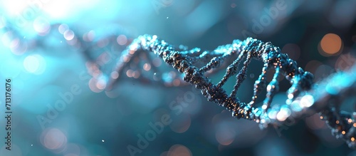 2d render of dna structure abstract background. Copy space image. Place for adding text photo