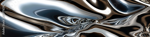 Abstract background, liquid metal, Banner design, web design, Trend of 2024 © Irina