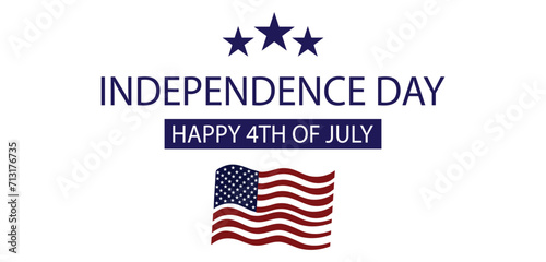 Happy Independence Day 4th Of July Usa Text Design