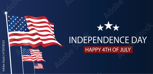 Happy Independence Day 4th Of July Usa Text Design