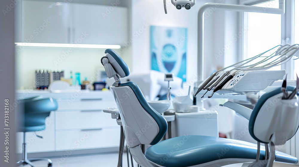 modern empty dental surgery with a chair and equipment modern empty dental surgery with a chair and equipment