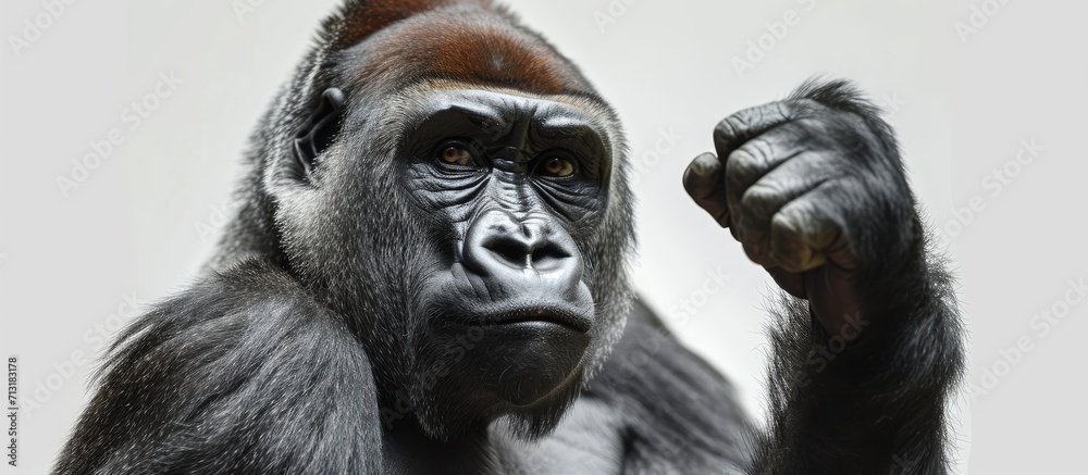 Funny Image Of A Young Gorilla Sticking Up Its Middle Finger Copy 