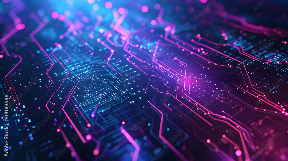 Energize and Immerse in Innovation with Vibrant Color of Futuristic Technology Concept. Abstract Background of Dynamic Display of Digital Innovation with Circuit Board Patterns. Energize and Immerse in Innovation with Vibrant Color of Futuristic Technology Concept. Abstract Background of Dynamic Display of Digital Innovation with Circuit Board Patterns.