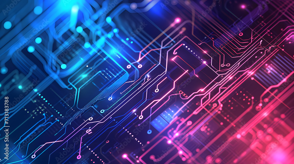 Energize and Immerse in Innovation with Vibrant Color of Futuristic Technology Concept. Abstract Background of Dynamic Display of Digital Innovation with Circuit Board Patterns. Energize and Immerse in Innovation with Vibrant Color of Futuristic Technology Concept. Abstract Background of Dynamic Display of Digital Innovation with Circuit Board Patterns.