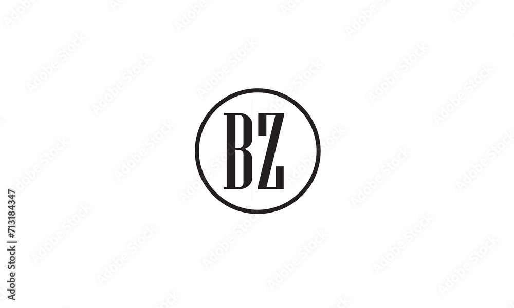 BZ, ZB , Z , B Abstract Letters Logo Monogram BZ, ZB , Z , B Abstract Letters Logo Monogram