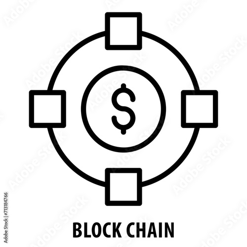 Block Chain, icon, Blockchain, Distributed Ledger, Decentralized System, Digital Ledger, Cryptographic Chain, Block System, Blockchain Technology, Chain of Blocks, Crypto Ledger, Secure Ledger