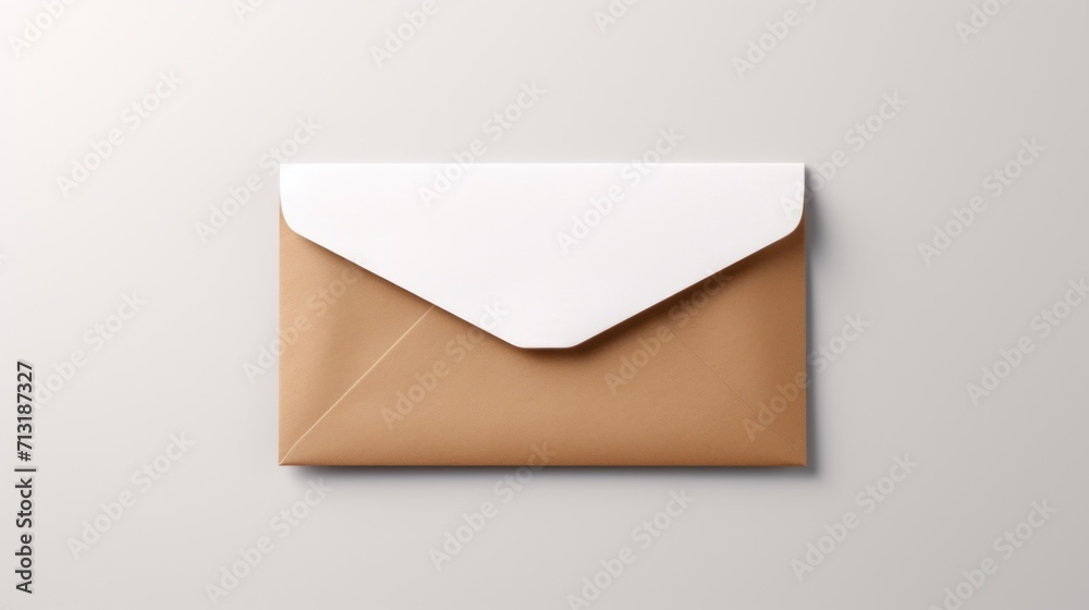 A brown envelope with a white envelope inside A brown envelope with a white envelope inside