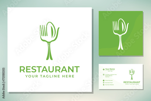 Fork Spoon for Food Restaurant Icon Logo design inspiration
