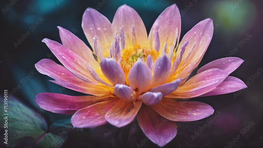 Mystical and Magical glowing dreamlike fantasy flower Mystical and Magical glowing dreamlike fantasy flower