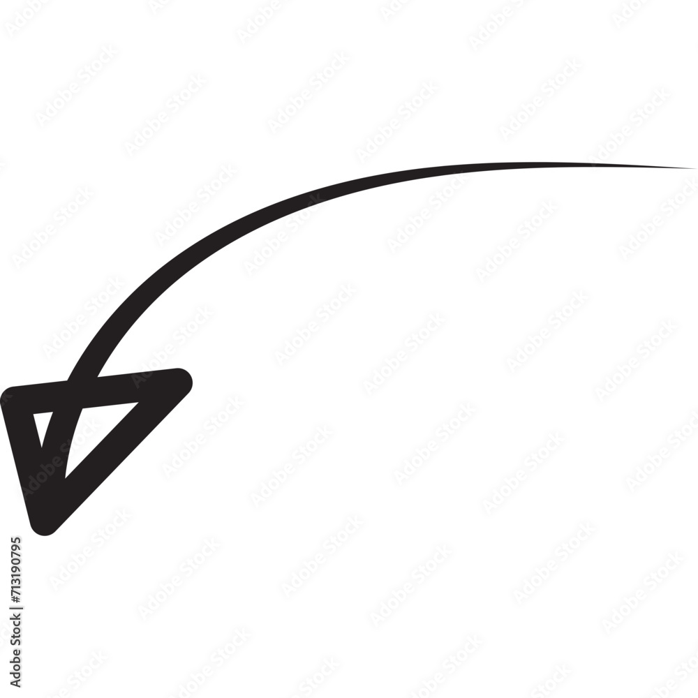 Black Curve Arrow
