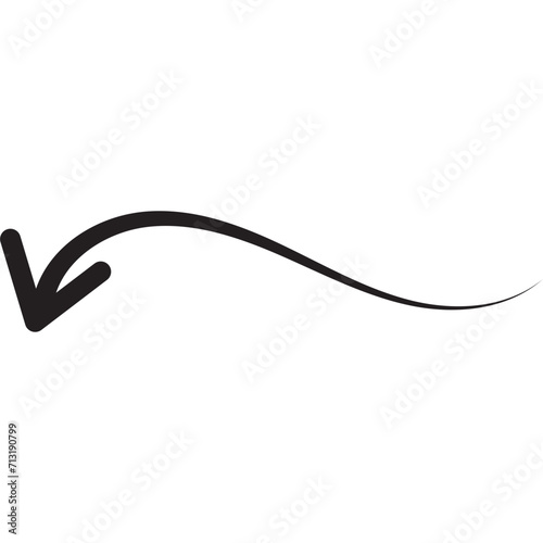 Black Curve Arrow