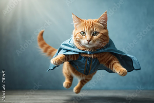 super hero cat flying © Magic Art