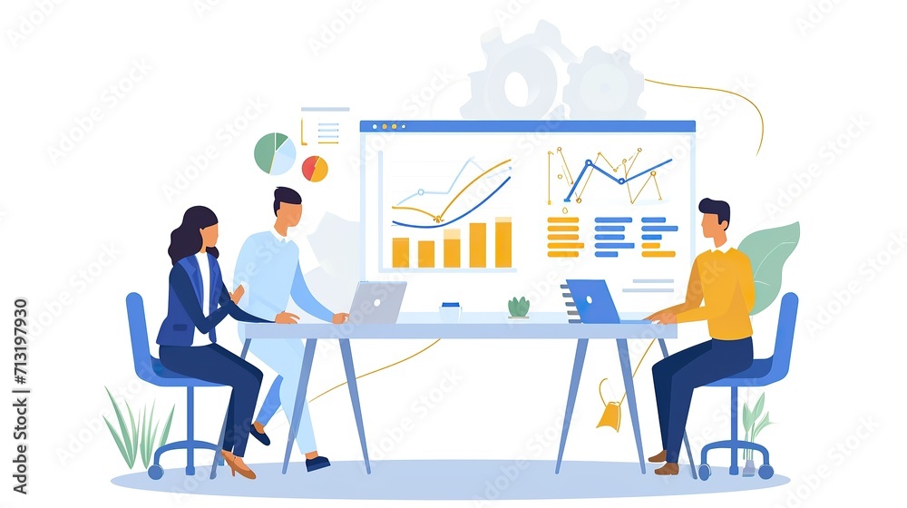 startup businessman do presentation of board best idea and solution of project problems, teamwork and increase in profits startup businessman do presentation of board best idea and solution of project problems, teamwork and increase in profits