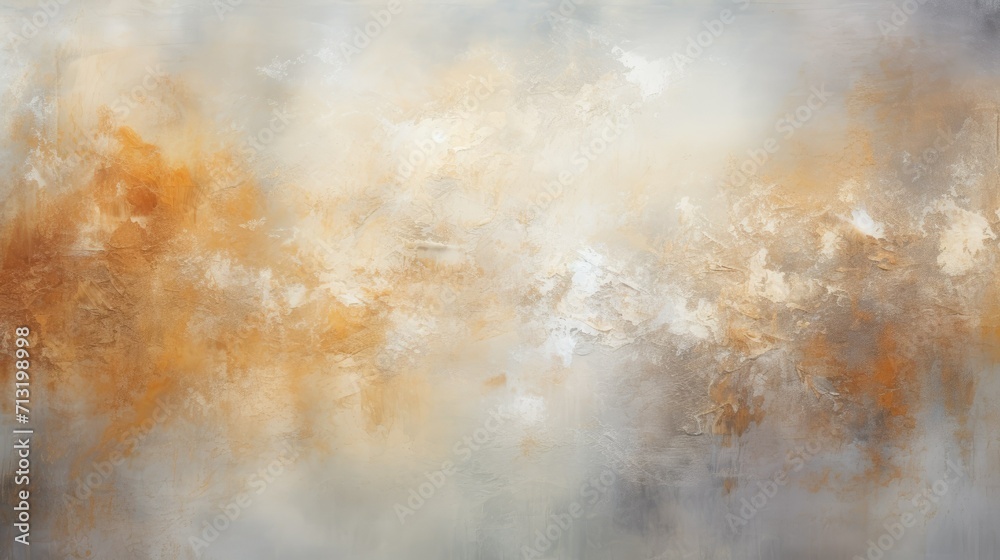Abstract painting in grey and silver with gold accents, modern decoration, contemporary art Abstract painting in grey and silver with gold accents, modern decoration, contemporary art
