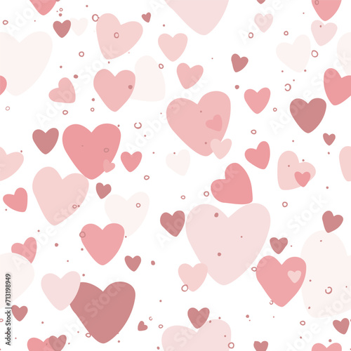 Vector pattern of pink hear...
