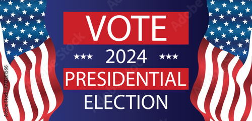 Vote 2024 Presidential Election Usa Text Design