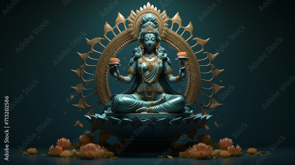 Worshiping Lakshmi, the Hindu Goddess of Fortune
