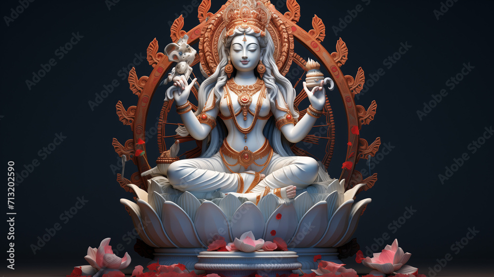 Hindu Deity Lakshmi, the Divine Goddess of Abundance