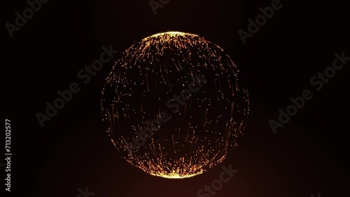 Sphere - 3d abstract composition. Futuristic technology concept.AI.