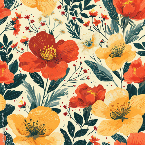 Seamless Floral Pattern  Nature s Vintage Elegance in a Modern Fashion