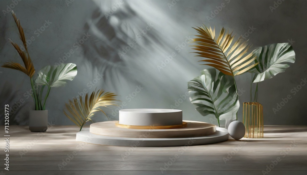 Sculpted Podium Backdrop generative ai