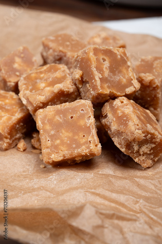 American sweets, homemade butter fudges, confection made by mixing sugar, butter and milk