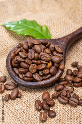 Arabica brown roasted coffee beans from Africa coffee producing region, cultivating in Ethiopia, Ivory Coast, Uganda, Kenya, Rwanda and Tanzania