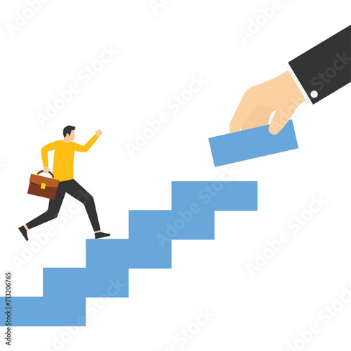 Help build the ladder to the goal, Vector illustration design   © Mehmood